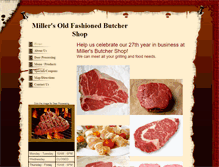 Tablet Screenshot of millersbutchershop.com